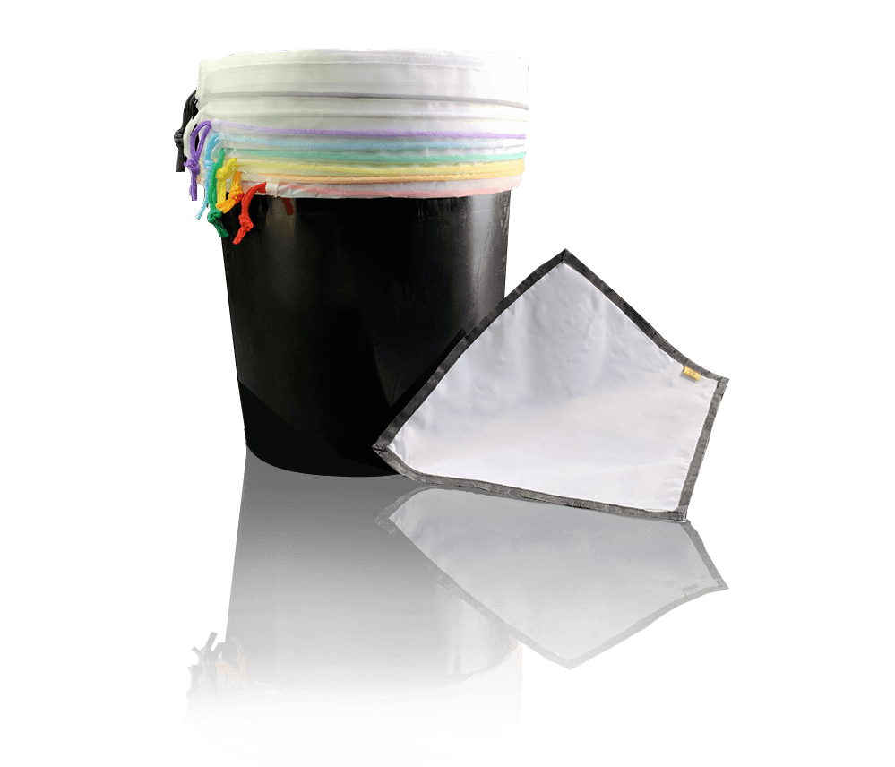 Bubble hash filtration bag set