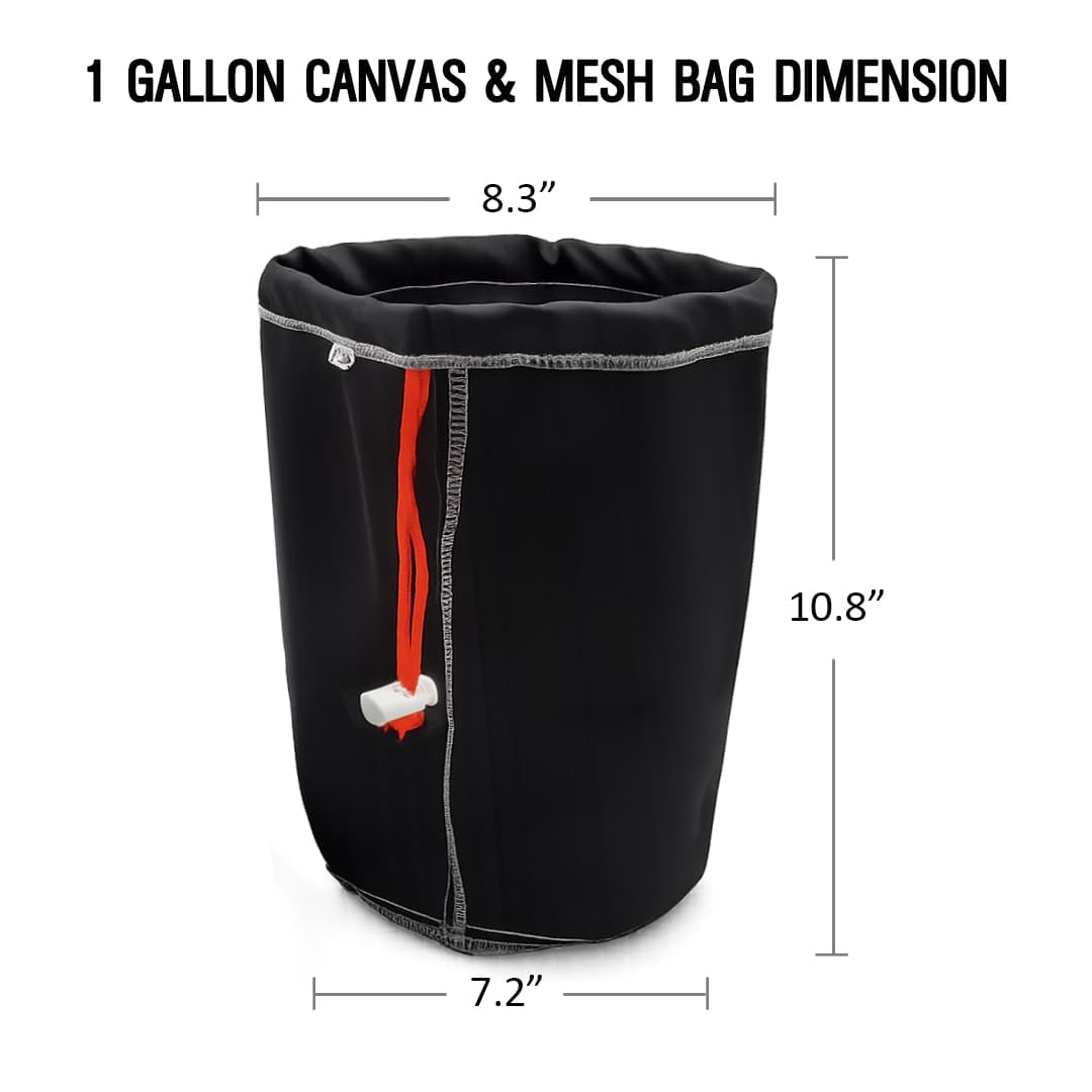 1 Gallon  Canvas & Mesh  Bubble Hash Bags