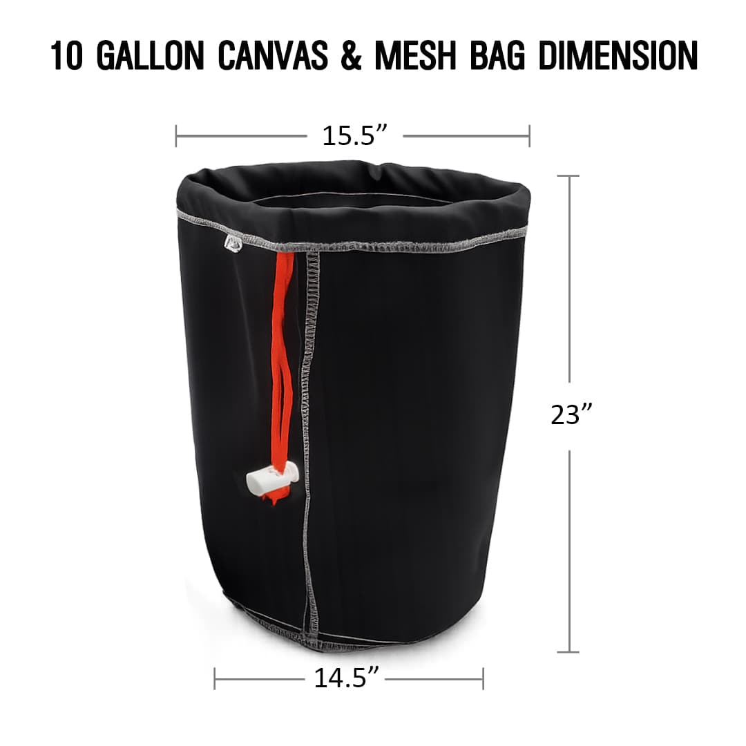 10 Gallon  Canvas & Mesh  Bubble Hash Bags