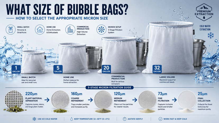 What Micron Bags to Use for Bubble Hash : Filtration and Pressing Guidance