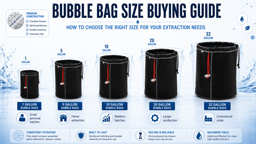 Nylon Mesh Bubble Bags : Choosing the Right Size for Efficient Filtration