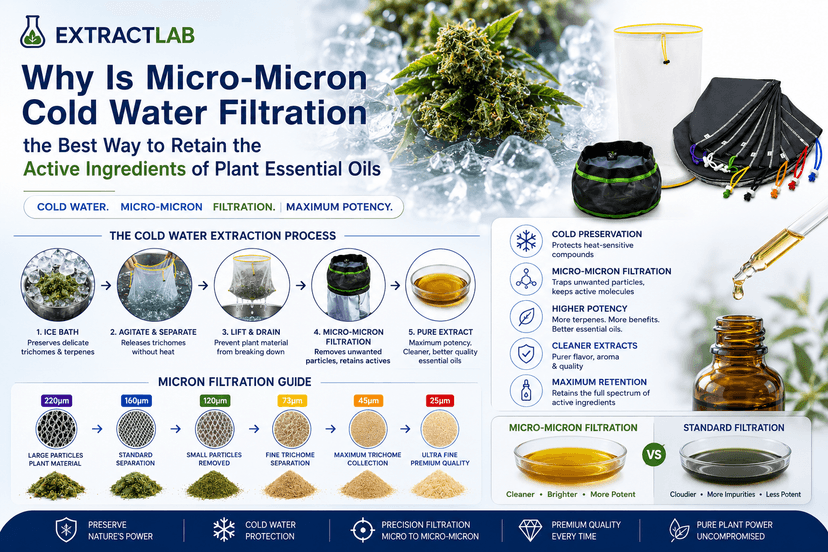 Why Is Micro-Micron Cold Water Filtration the Best Way to Retain the Active Ingredients of Plant Essential Oils?