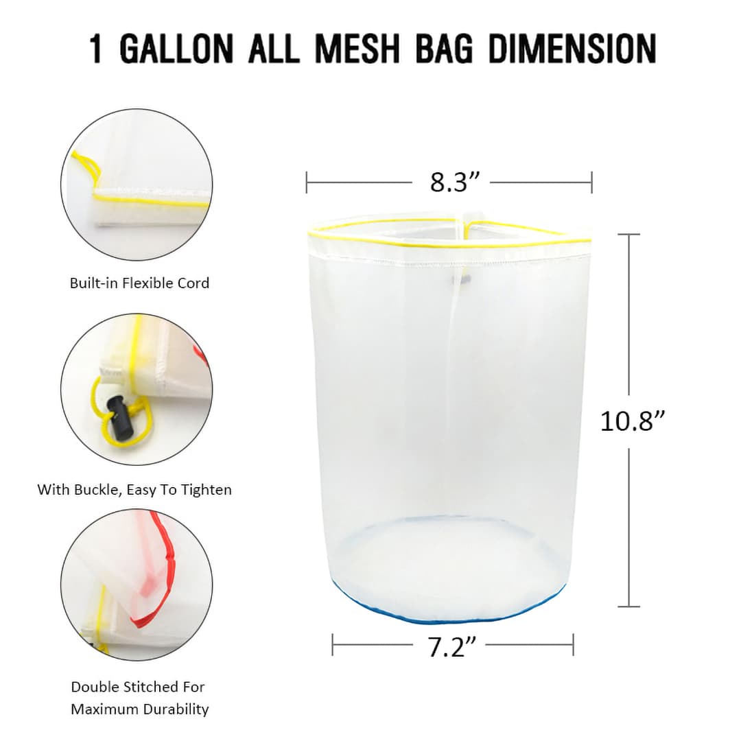 1 Gallon All Mesh Bubble Bag- Single Bag