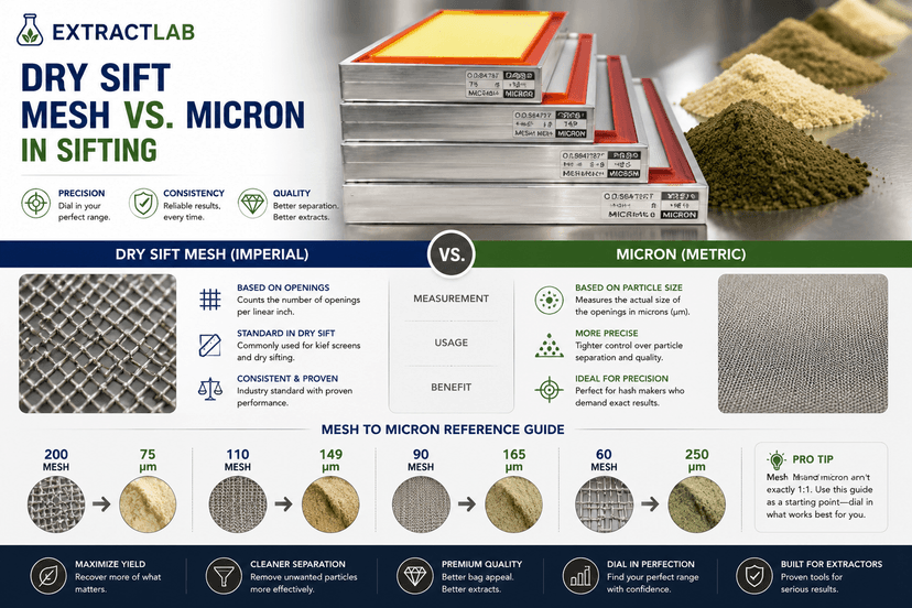 The Ultimate Mesh to Micron Sizing Chart for Precision Dry Sifting and Botanical Extraction
